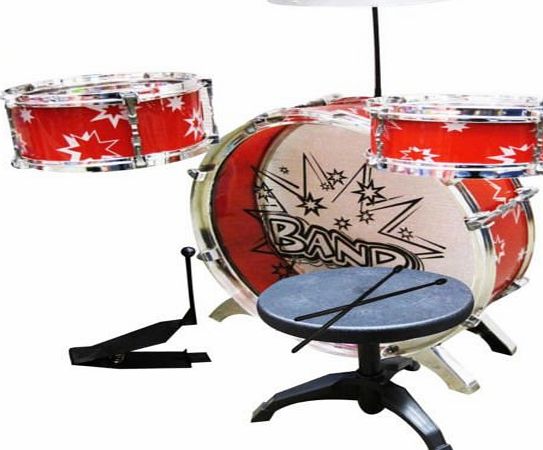 Drum Set Kit Musical Children Kid Studio Big Band Play Set Toy Red/Blue Gift New (Blue)