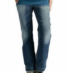 FunMum Maternity Vintage Maternity Jeans, Over the Bump, UK Size 14 (L), Petite length 28``