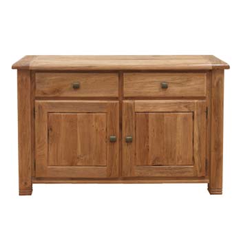 Furniture Link Dallum Solid Oak Large 2 Door 2 Drawer Sideboard