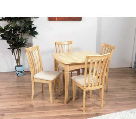 Furniture Link Seville Small Extending Natural Dining Table