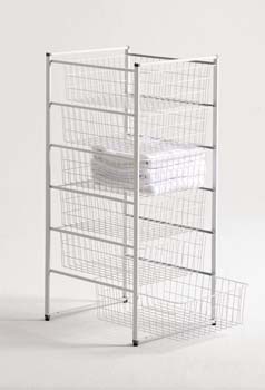 Furniture123 6 Basket Storage Rack