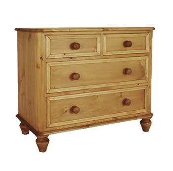 Abbey 2+2 Pine Chest of Drawers - WHILE STOCKS