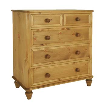 Abbey 2+3 Pine Chest of Drawers - WHILE STOCKS