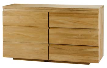 Furniture123 Absolue Solid Teak 3 Drawer 1 Door Sideboard