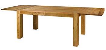 Furniture123 Acadie Solid Oak 160cm Extending Dining Table