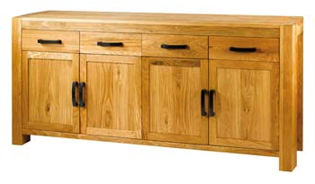 Furniture123 Acadie Solid Oak 4 Door 4 Drawer Sideboard