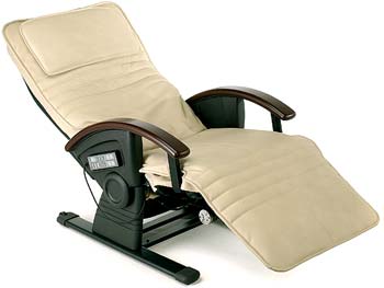 Furniture123 Alpha Massage Chair with wooden arms