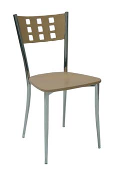 Furniture123 Amalfi Chair with Wooden Seat - WHILE STOCKS LAST!