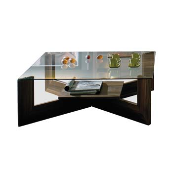 Furniture123 Annabelle Square Coffee Table with Glass Top