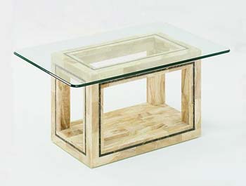 Furniture123 Athens Coffee Table in Crystal Stone