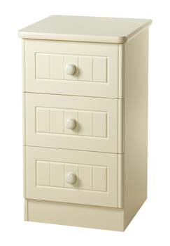 Furniture123 Avimore Magnolia 3 Drawer Bedside Table