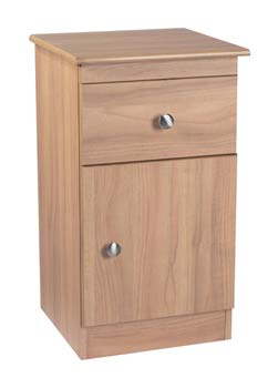 Furniture123 Bala Walnut 1 Door Bedside Table