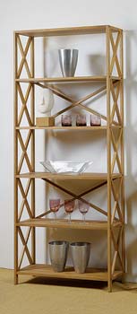 Furniture123 Basel Oak 5 Shelf Bookcase - WHILE STOCKS LAST!