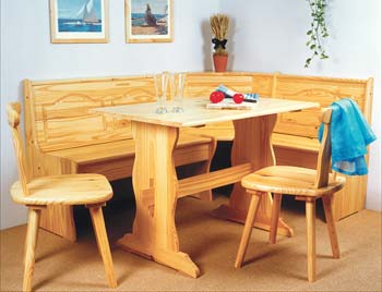 Furniture123 Bedale Pine Rectangular Corner Dining Set