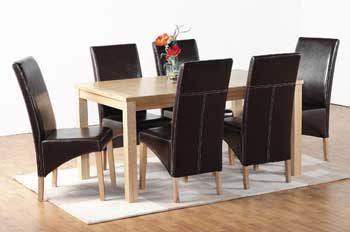Belgravia Dining Set in Brown - FREE NEXT DAY DELIVERY