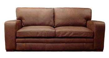 Furniture123 Brooklyn Leather 2.5 Seater Sofa Bed