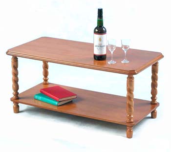 Furniture123 Brunton Long John Coffee Table in Antique Pine