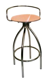 Furniture123 Capri 78 Stool with Wooden Seat