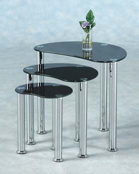 Furniture123 Cara Nest Of Tables in Black