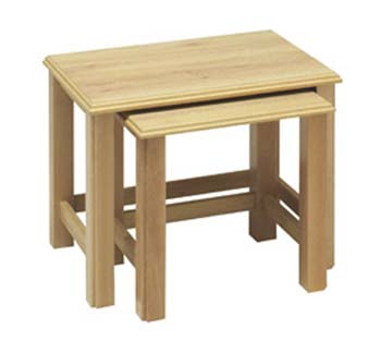 Caxton Furniture Driftwood Nest Of Tables in Oak