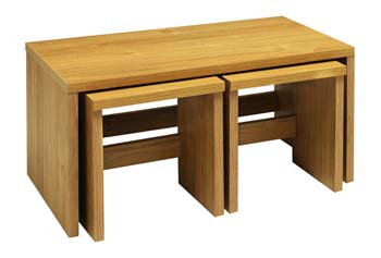 Caxton Furniture Strand Long Nest Of Tables in Oak