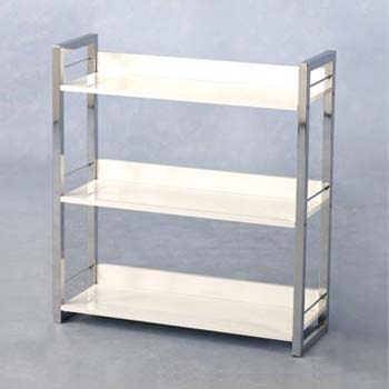 Charisma High Gloss 3 Shelf Bookcase in White