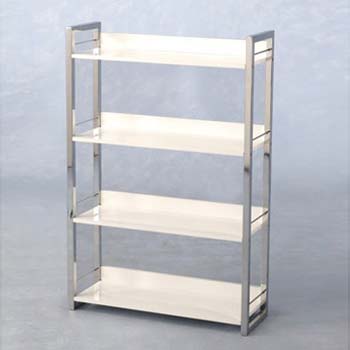 Charisma High Gloss 4 Shelf Bookcase in White