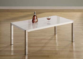 Furniture123 Charm High Gloss Coffee Table in White - FREE
