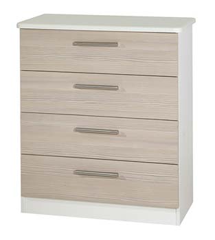 Furniture123 Cino 4 Drawer Chest in Coffee and Cream