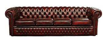 Clarendon Leather 4 Seater Sofa