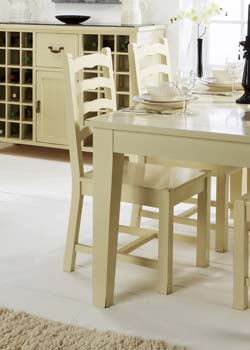 Furniture123 Claudia Cream Slat Back Dining Chairs (pair)