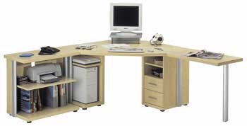 Computer Powerline L Corner Desk