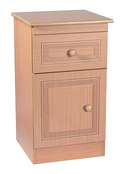 Furniture123 Corrib Beech 1 Door Bedside Table
