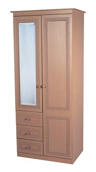 Furniture123 Corrib Beech 2 Door Combi Wardrobe