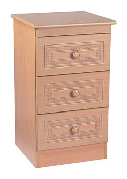 Furniture123 Corrib Beech 3 Drawer Bedside Table