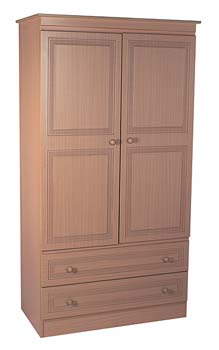 Furniture123 Corrib Beech Wide 2 Door 2 Drawer Wardrobe