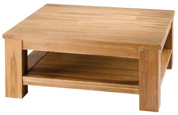Cosmos Bleached Solid Teak Square Coffee Table