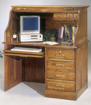 Country Collection Computer Roll Top Desk (KP4821)