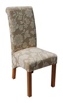 Furniture123 Daisy Fabric Dining Chairs in Beige (pair)