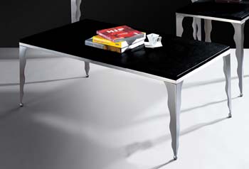 Furniture123 Dalton Black Glass Coffee Table - WHILE STOCKS