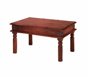 Furniture123 Delhi Indian Rivet Top Rectangular Coffee Table