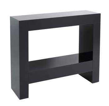 Dita Glass Console Table in Black