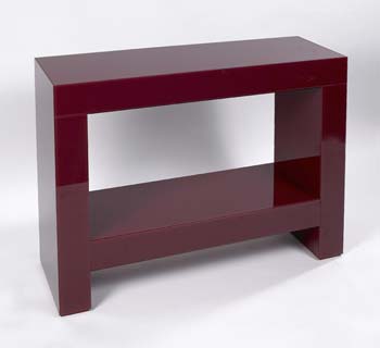 Dita Glass Console Table in Red