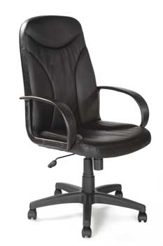 Furniture123 Evanston Leather Faced Office Chair - WHILE