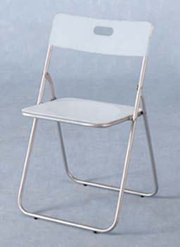 Fab Folding Dining Chair in Translucent White