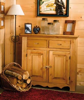 Furniture123 Farmer Solid Pine 2 Door 2 Drawer Sideboard