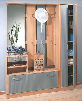 Furniture123 Feva Hall Set in Beech & Silver