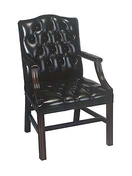 Furniture123 Gainsborough Leather Carver Chair