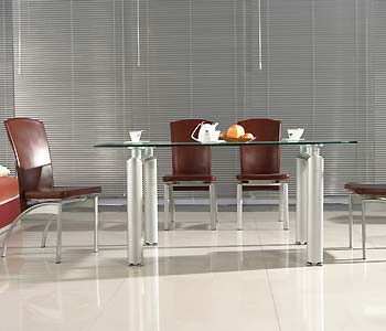 Furniture123 Giavelli HA0528 Glass Rectangular Dining Table