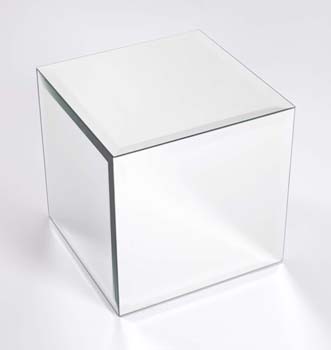 Glass Cube in Silver